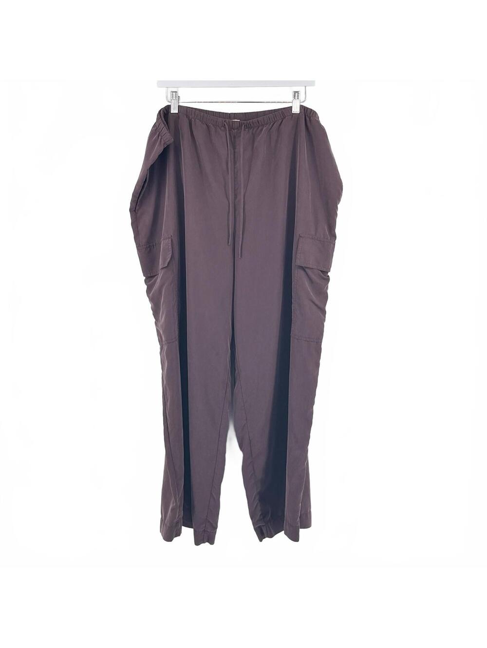 Haven Well Within Women's Cargo Pants Drawstring Waist XXL Brown